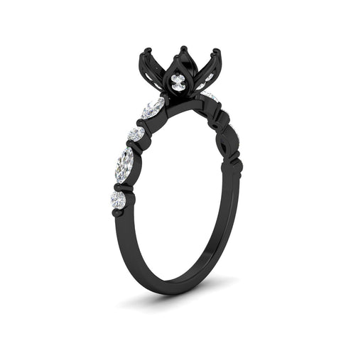 Tulip Setting Semi Mount Diamond Ring