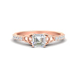 Load image into Gallery viewer, Three Stone Asscher Cut Twisted Vine Ring
