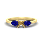 Load image into Gallery viewer, pear-diamond-cathedral-semi-mount-engagement-ring-with-sapphire-in-yellow-gold-denr9210smgsablangle2-nl-yg
