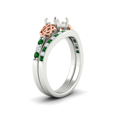 Celtic Semi Mount Channel Band Bridal Set