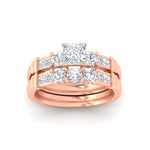 Load image into Gallery viewer, Lab Grown Princess Cut Channel Bar Wedding Ring Set