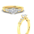 Thumbnail 11 - Channel Bar Set Diamond Engagement Ring