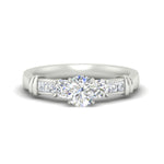 Load image into Gallery viewer, Channel Bar Set Diamond Engagement Ring
