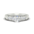 Thumbnail 1 - Channel Bar Set Diamond Engagement Ring