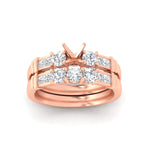 Load image into Gallery viewer, Semi Mount Channel Bar Diamond Wedding Ring Set
