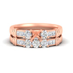 Load image into Gallery viewer, Semi Mount Channel Bar Diamond Wedding Ring Set
