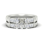 Load image into Gallery viewer, Semi Mount Channel Bar Diamond Wedding Ring Set
