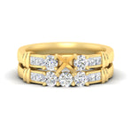 Load image into Gallery viewer, Semi Mount Channel Bar Diamond Wedding Ring Set
