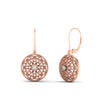Load image into Gallery viewer, filigree-circle-drop-lever-back-diamond-earring-in-rose-gold-FD-EAR11279-NL-RG