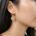 Thumbnail 5 - filigree-circle-drop-lever-back-diamond-earring-in-yellow-gold-FD-EAR11279-NL-YG-01