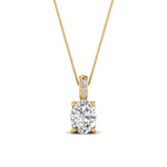 Load image into Gallery viewer, filigree-pendant-prong-oval-shaped-diamond-0.75-carat-in-FDPD10681OV-0.75CTANGLE2-NL-YG