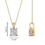 Load image into Gallery viewer, filigree-pendant-prong-princess-cut-diamond-0.50-carat-in-FDPD10681PR-0.50CTANGLE2-NL-YG