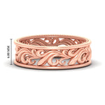 Load image into Gallery viewer, filigree-wedding-band-for-her-in-rose-gold-fdw9301sleep-nl-rg-hw