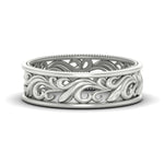 Load image into Gallery viewer, filigree-wedding-band-for-her-in-white-gold-fdw9301sleep-nl-wg