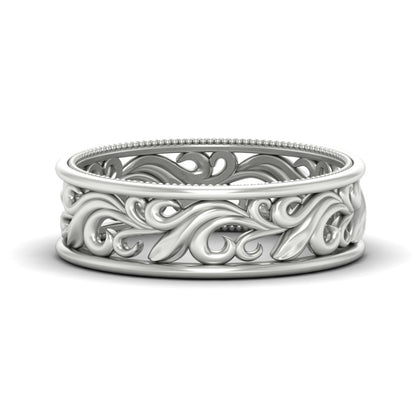 vintage-filigree-wedding-band-for-women-in-yellow-gold-fdw9301sleep-nl-yg