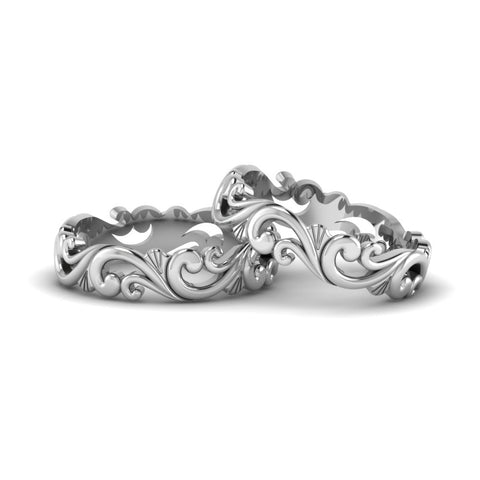 Filigree Wedding Bands For Lesbian Couple