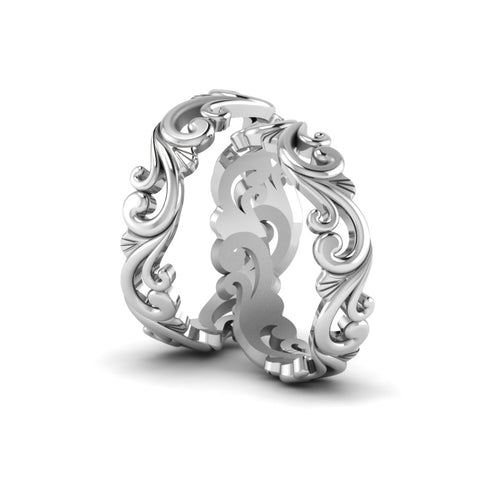Filigree Wedding Bands For Lesbian Couple