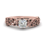 Load image into Gallery viewer, Asscher Cut Filigree Wide Band Engagement Ring