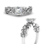 Load image into Gallery viewer, Asscher Cut Filigree Wide Band Engagement Ring