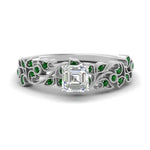 Load image into Gallery viewer, Asscher Cut Filigree Wide Band Engagement Ring
