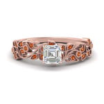 Load image into Gallery viewer, Asscher Cut Filigree Wide Band Engagement Ring