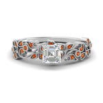 Load image into Gallery viewer, Asscher Cut Filigree Wide Band Engagement Ring
