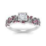 Load image into Gallery viewer, Asscher Cut Filigree Wide Band Engagement Ring