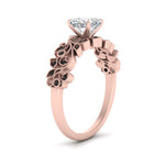 Load image into Gallery viewer, Filigree Wide Band Cushion Diamond Ring
