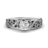 Load image into Gallery viewer, Cushion Cut Filigree Wide Band Engagement Ring