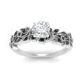 Thumbnail 30 - Cushion Cut Filigree Wide Band Engagement Ring