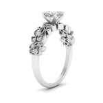 Load image into Gallery viewer, Filigree Wide Band Cushion Diamond Ring
