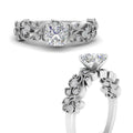 Thumbnail 56 - Cushion Cut Filigree Wide Band Engagement Ring