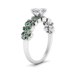 Load image into Gallery viewer, Filigree Wide Band Cushion Diamond Ring
