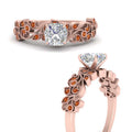 Thumbnail 20 - Cushion Cut Filigree Wide Band Engagement Ring