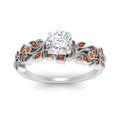 Thumbnail 42 - Cushion Cut Filigree Wide Band Engagement Ring