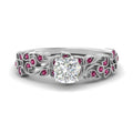 Thumbnail 45 - Cushion Cut Filigree Wide Band Engagement Ring