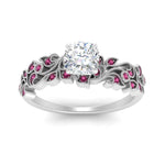 Load image into Gallery viewer, Filigree Wide Band Cushion Diamond Ring

