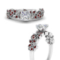Thumbnail 40 - Cushion Cut Filigree Wide Band Engagement Ring