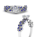 Thumbnail 52 - Cushion Cut Filigree Wide Band Engagement Ring