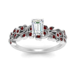 Load image into Gallery viewer, Emerald Cut Filigree Wide Band Engagement Ring