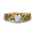 Load image into Gallery viewer, Filigree Wide Band Heart Diamond Ring
