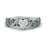 Load image into Gallery viewer, Filigree Wide Band Heart Diamond Ring
