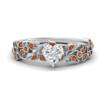 Load image into Gallery viewer, Filigree Wide Band Heart Diamond Ring
