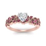 Load image into Gallery viewer, Filigree Wide Band Heart Diamond Ring
