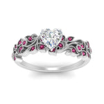Load image into Gallery viewer, Filigree Wide Band Heart Diamond Ring
