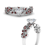 Load image into Gallery viewer, Filigree Wide Band Heart Diamond Ring
