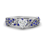 Load image into Gallery viewer, Filigree Wide Band Heart Diamond Ring
