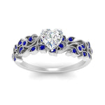 Load image into Gallery viewer, Filigree Wide Band Heart Diamond Ring
