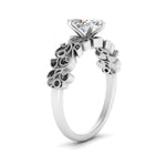 Load image into Gallery viewer, Marquise Cut Filigree Wide Band Engagement Ring
