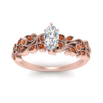 Load image into Gallery viewer, Filigree Wide Band Marquise Diamond Ring
